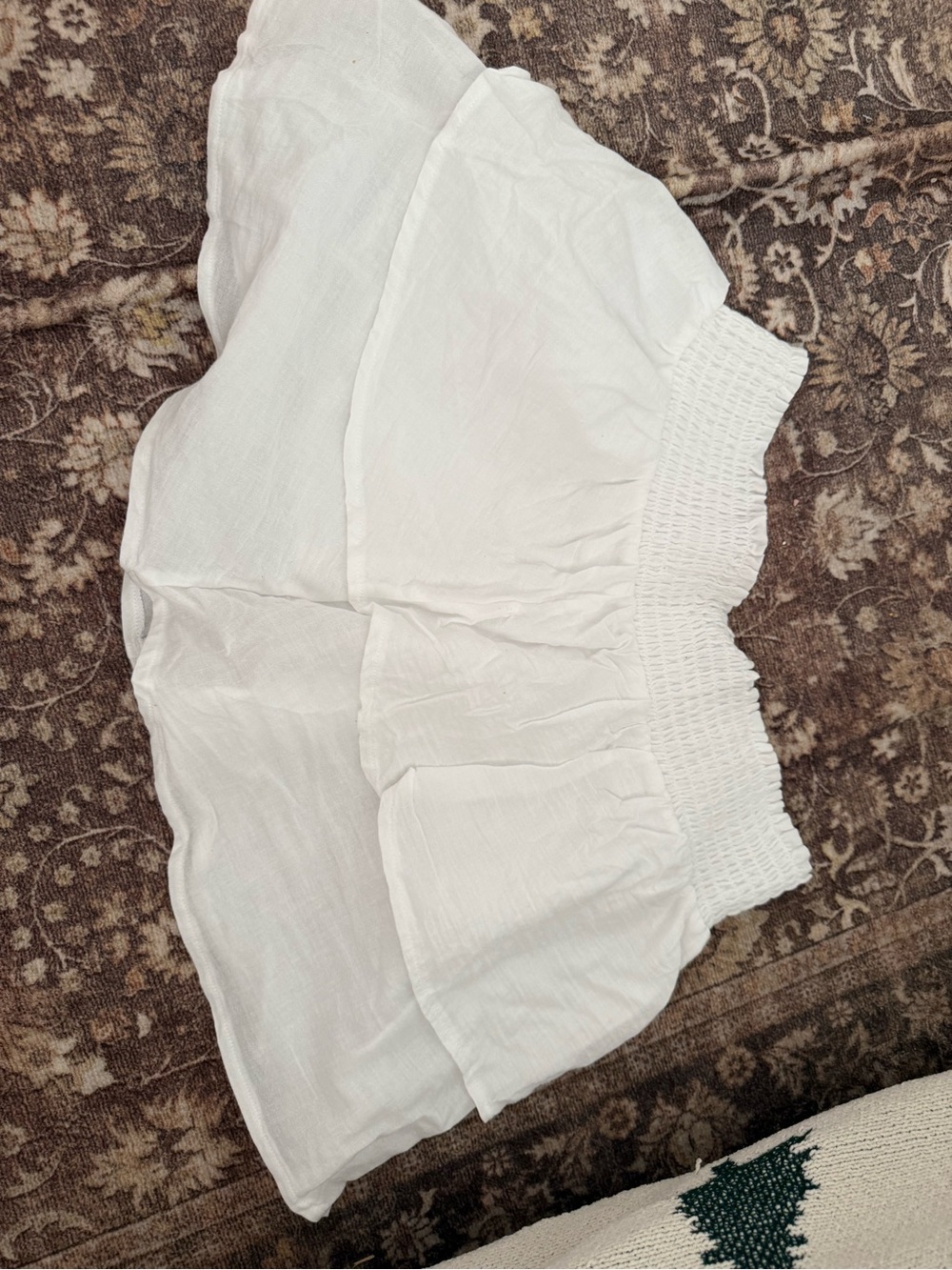 wild fable White Smocked Tiered Mini Skirt